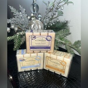 4 Packs Ala Maison  Soap Bar 3.5 Oz Total 12 Bars 3 Fragrances